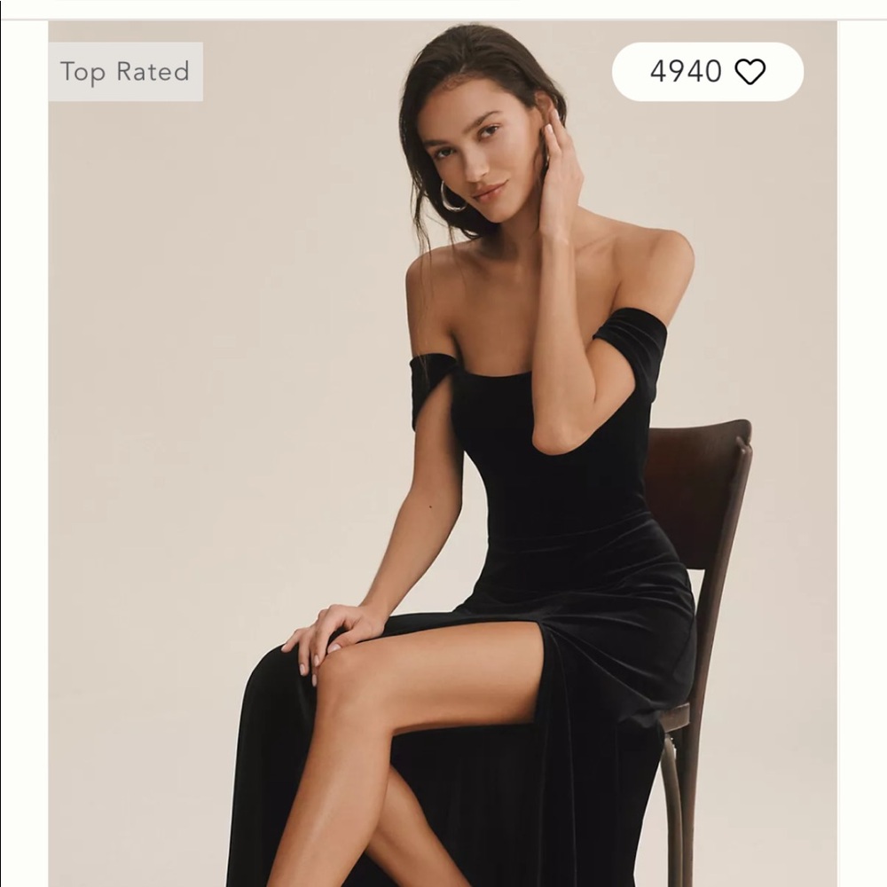 Off shoulder velvet dress, Jenny Yoo